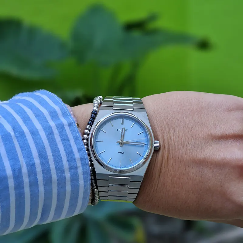 Tissot PRX Swiss Quartz 35mm Light Blue Dial Unisex Watch- T137.210.11.351.00